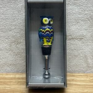 Murano Glass Hand Blown Owl Bird Wine Bottle Stopper - Bed Bath & Beyond